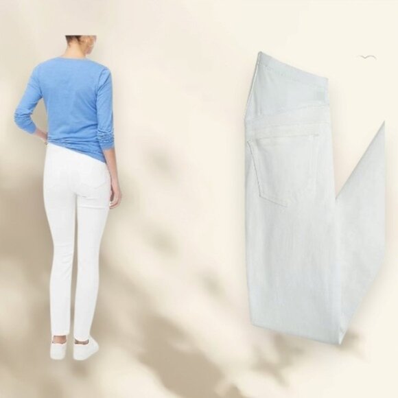 J. Crew White maternity jean signature stretch Slim Fit Full Length Size 31 NWT - Picture 2 of 8